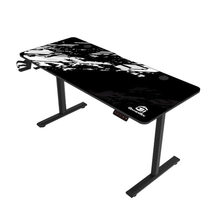 GamerTek GT-Elevate X Gaming Desk - White & Black Size: 140x60cm