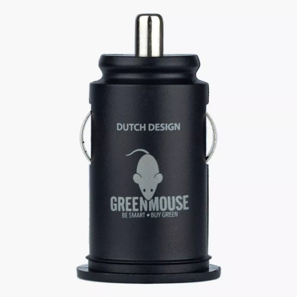 Green Mouse Dual USB and USB-C Car Charger