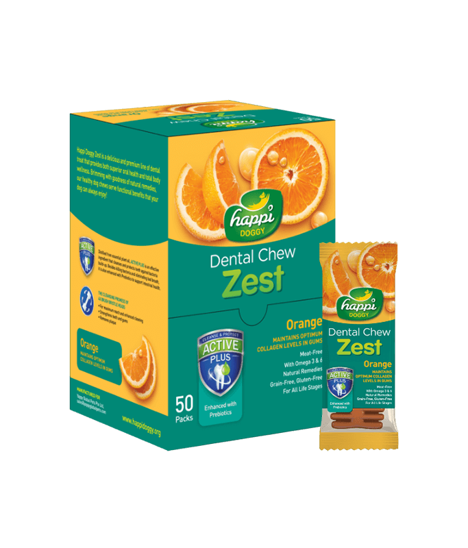 Happi Doggy Dental Chew Zest Orange 4inch