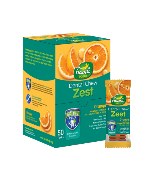 Happi Doggy Dental Chew Zest Orange 4inch