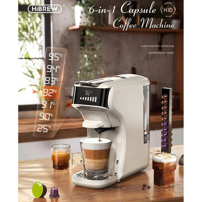 HiBrew H1B 6 IN 1 Coffee Machine- White ( H1B)