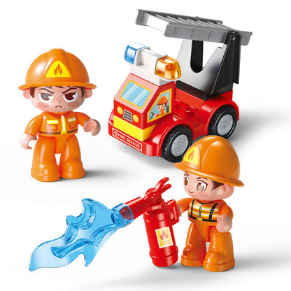 Feelo 55 Particles Mini Fire Station