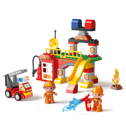 Feelo 55 Particles Mini Fire Station