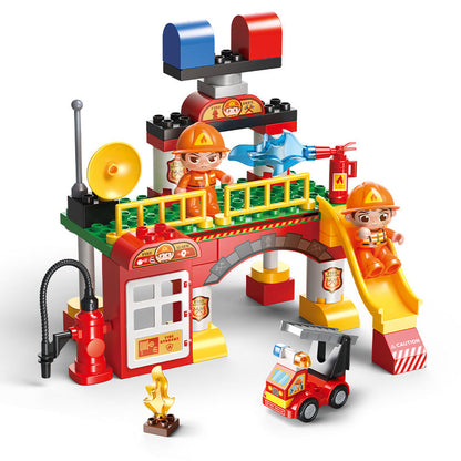 Feelo 55 Particles Mini Fire Station