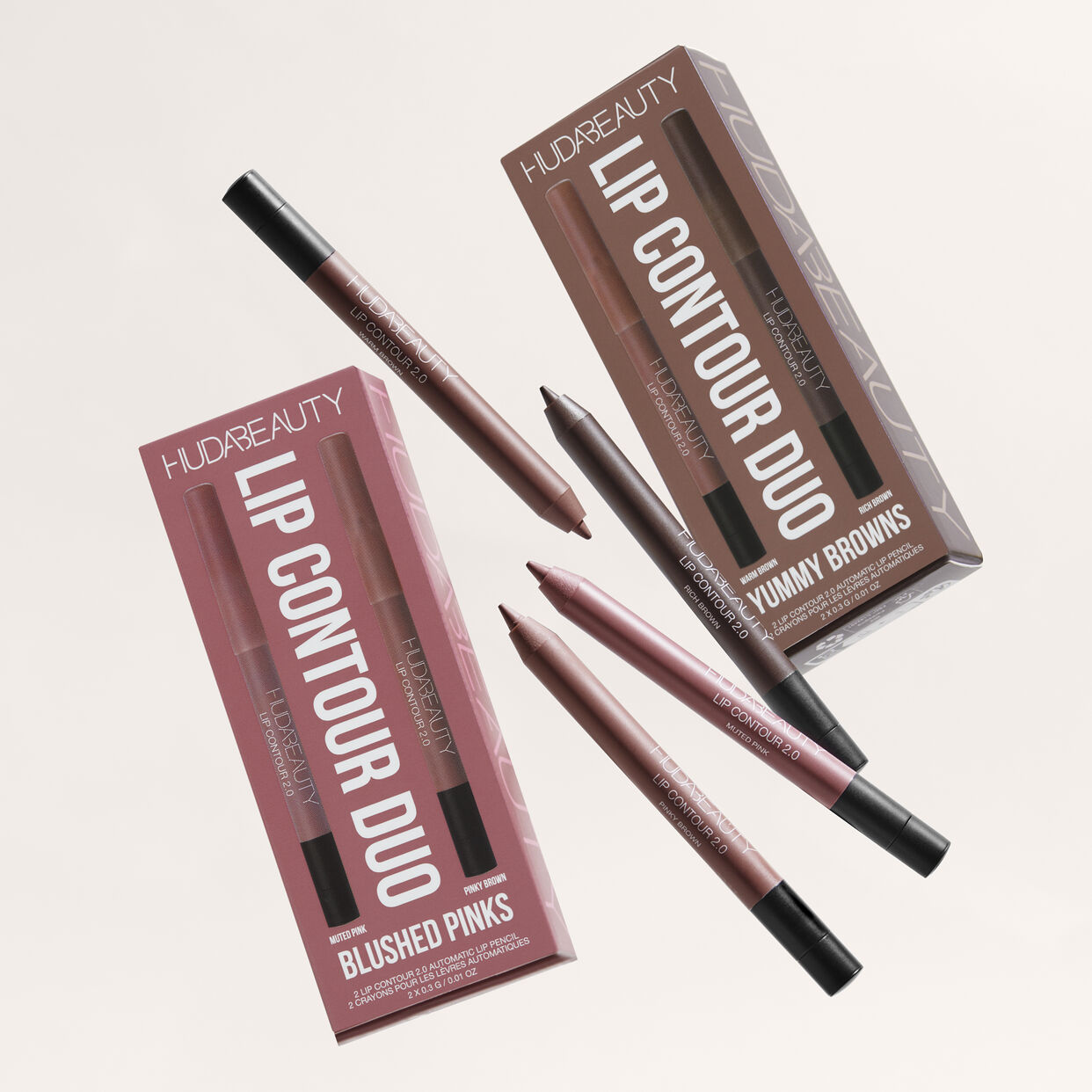 مجموعة Yummy Browns Lip Contour Duo من هدى بيوتي