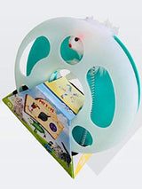 لعبة القطة Happy Circle من Pet Homes، مع مسار الكرة وفأر زنبركي مجنون، باللون الأخضر 
