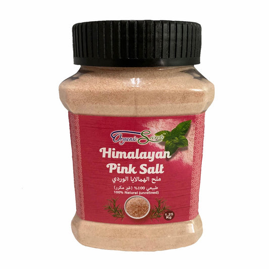 Organic Secrets Himalayan Pink Salt - Superfine Jar - 1.25 Kg