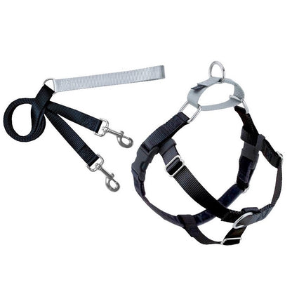 2 Hounds Design Freedom No Pull Dog Harness and Leash Nylon, Swiss Velvet & SS