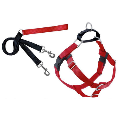 2 Hounds Design Freedom No Pull Dog Harness and Leash Nylon, Swiss Velvet & SS
