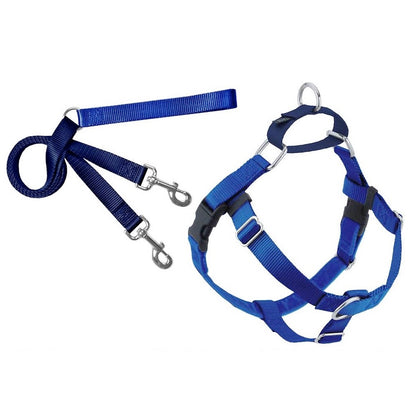 2 Hounds Design Freedom No Pull Dog Harness and Leash Nylon, Swiss Velvet & SS