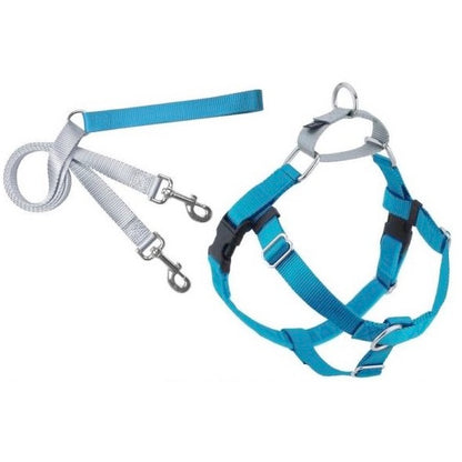 2 Hounds Design Freedom No Pull Dog Harness and Leash Nylon, Swiss Velvet & SS