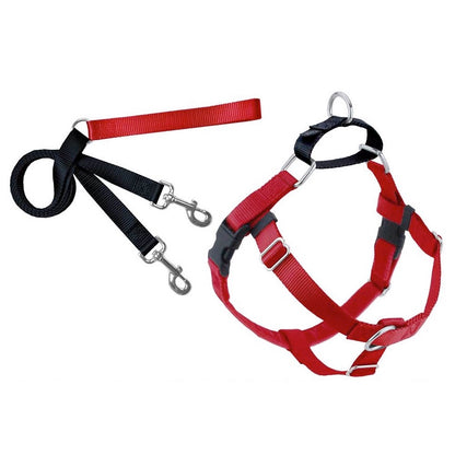 2 Hounds Design Freedom No Pull Dog Harness and Leash Nylon, Swiss Velvet & SS