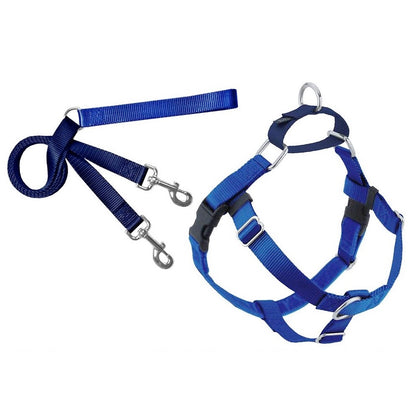 2 Hounds Design Freedom No Pull Dog Harness and Leash Nylon, Swiss Velvet & SS