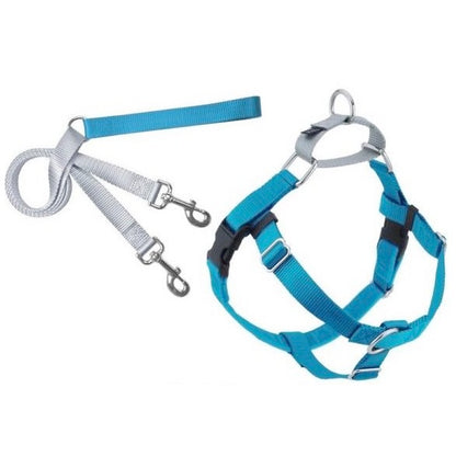 2 Hounds Design Freedom No Pull Dog Harness and Leash Nylon, Swiss Velvet & SS