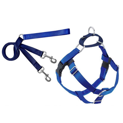 2 Hounds Design Freedom No Pull Dog Harness and Leash Nylon, Swiss Velvet & SS