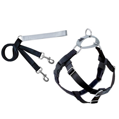 2 Hounds Design Freedom No Pull Dog Harness and Leash Nylon, Swiss Velvet & SS