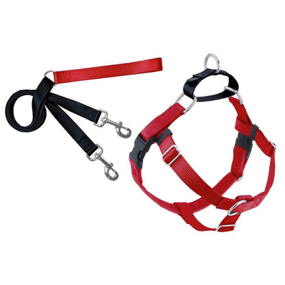 2 Hounds Design Freedom No Pull Dog Harness and Leash Nylon, Swiss Velvet & SS