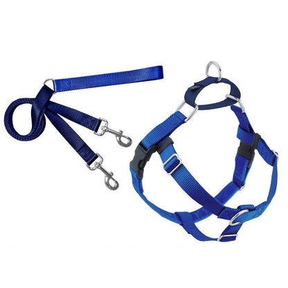 2 Hounds Design Freedom No Pull Dog Harness and Leash Nylon, Swiss Velvet & SS