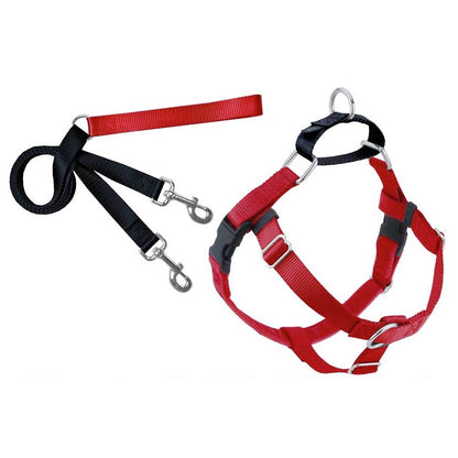 2 Hounds Design Freedom No Pull Dog Harness and Leash Nylon, Swiss Velvet & SS