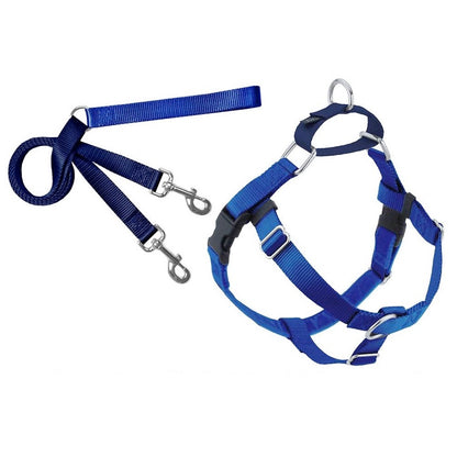 2 Hounds Design Freedom No Pull Dog Harness and Leash Nylon, Swiss Velvet & SS