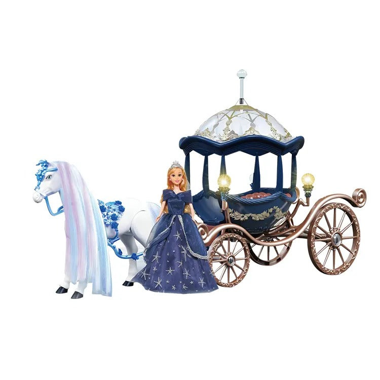 Horse Carriage - ELECTRIC HORSE W/DOLL & CARRIAGE