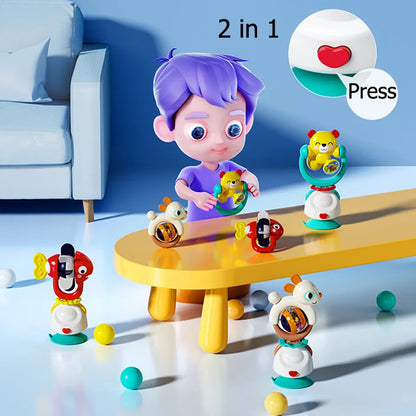 Hola - 2in1 Highchair Toys & Baby Rattle Suction Toys - Bear