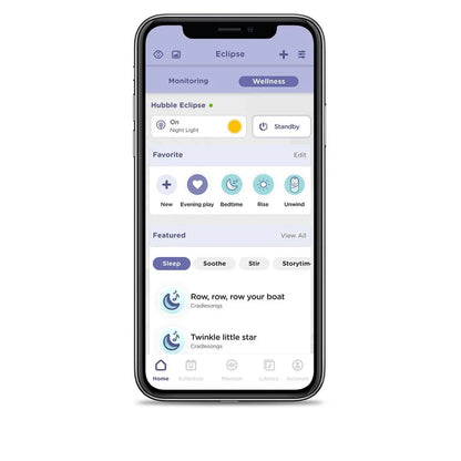 Hubble Eclipse Baby Audio Monitor & Soother - White