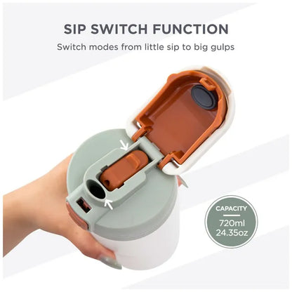 Hydrobrew - Sip Switch Stainless Steel Insulated Water Bottle - 720 ml