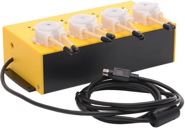 IKS Aquastar Vario 4 Pro -Aquarium Dosing Pump 4 Channel, Yellow