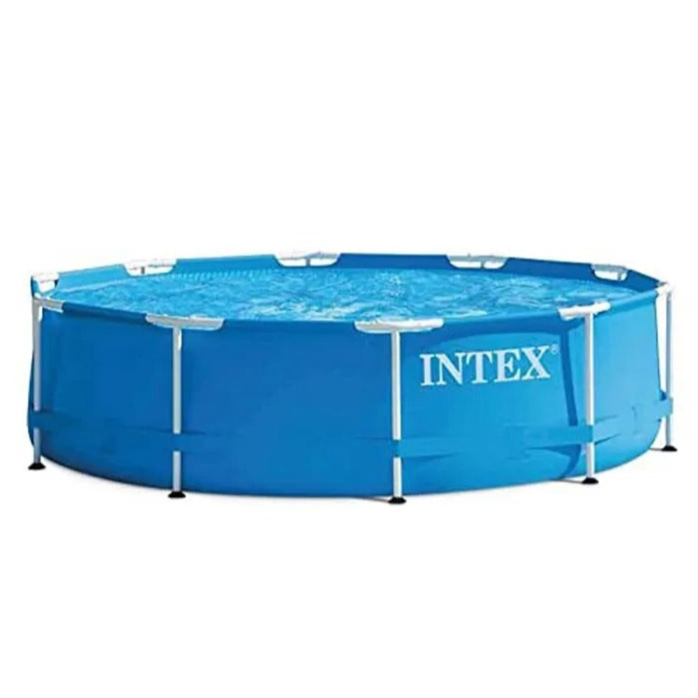 Intex - Metal Frame Pool Blue - 10 Feet By 30 Inches - (L 305 x B 305 x H 76 cm)
