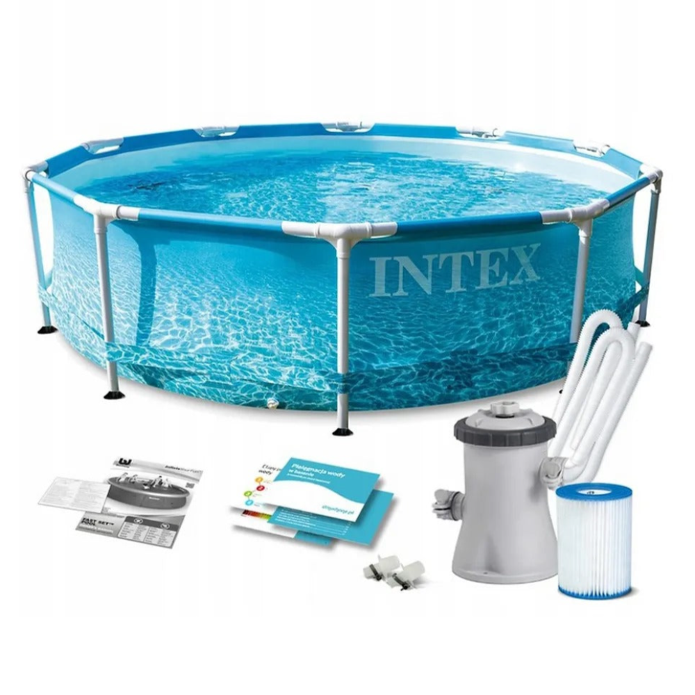 Intex - Metal Frame Pool With Pump - (L 305 x B 76cm)