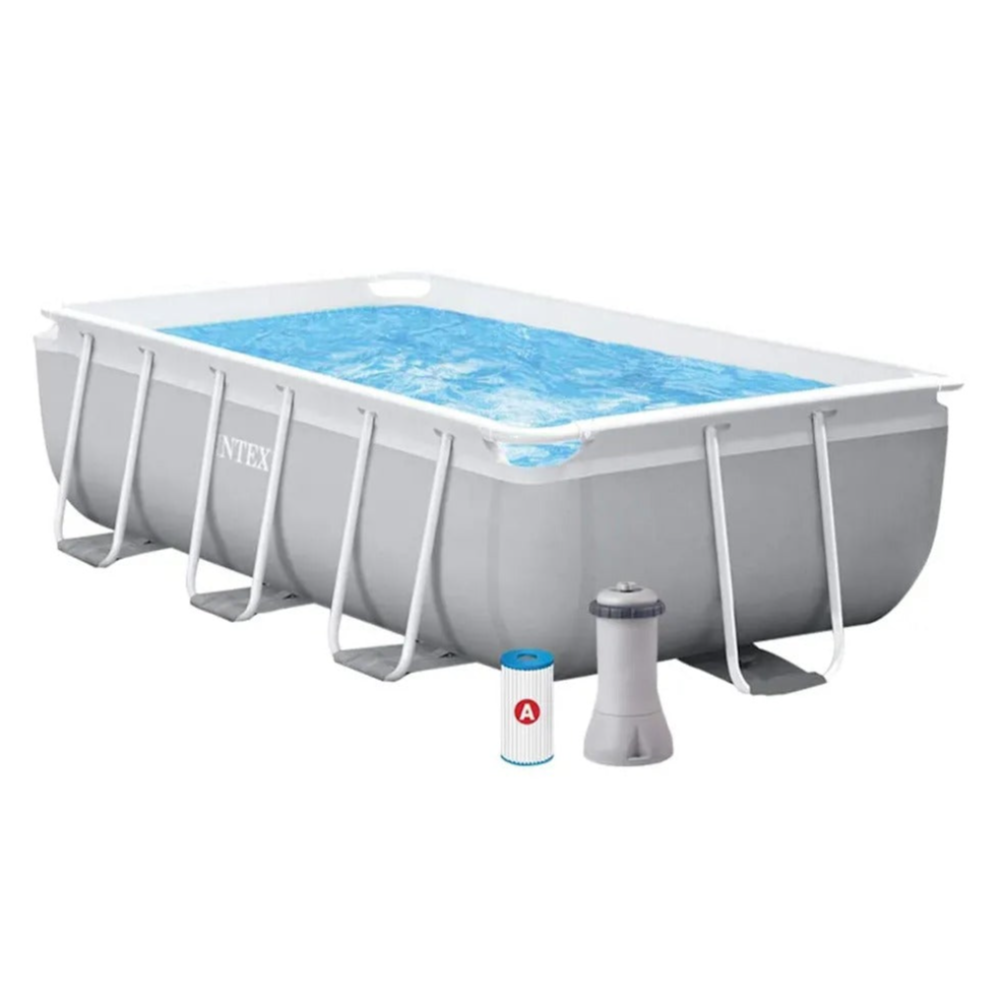 Intex - Prism Rectangular Frame Above Ground Swimming Pool - 9 Feet By 31 Inches