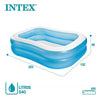 Intex - Swim Center Inflatable Family Pool - Light Blue - (L 203 x W 152 x H 48 cm)