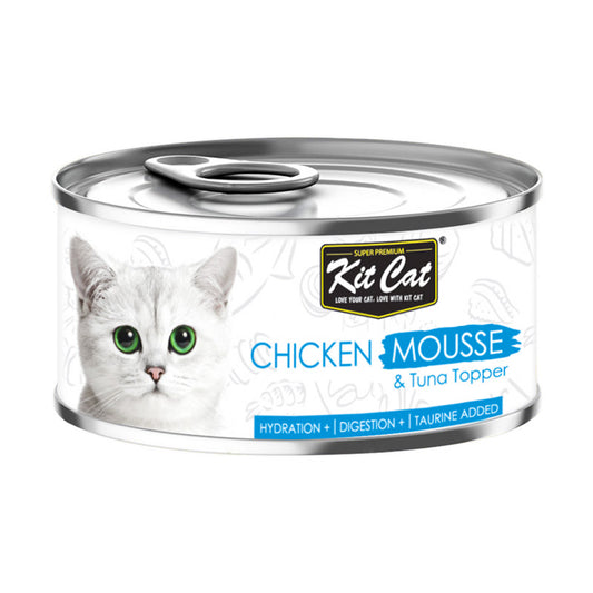 Kit Cat Kitten Mousse with Chicken Tuna Topper 80gm