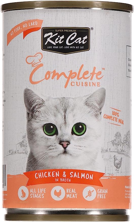 Kit Cat Complete Cuisine Chicken And Salmon In Broth 150gm