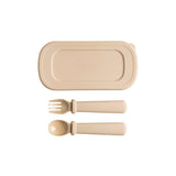 Hegen Multi-stage Fork and Spoon PPSU with Case - Taupe
