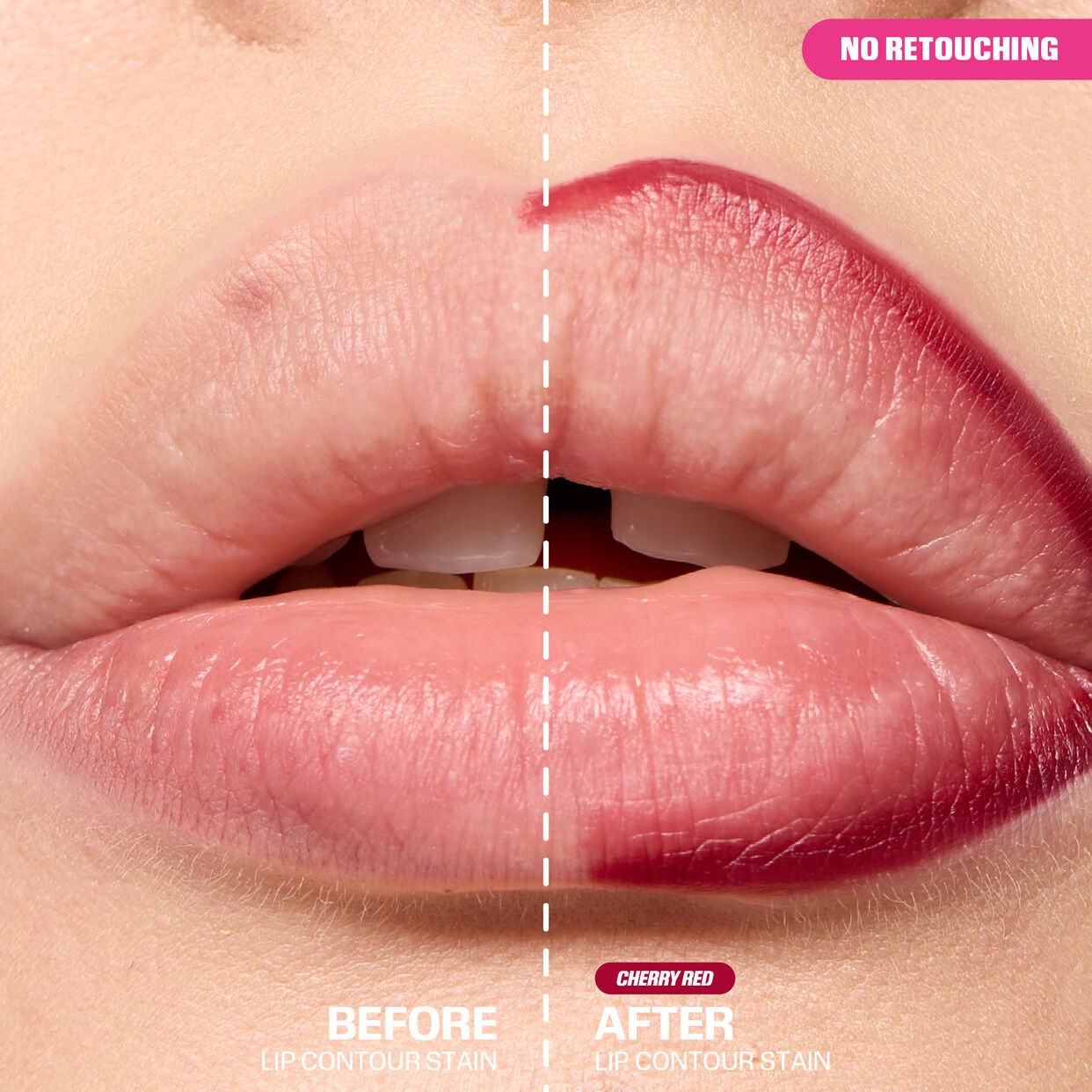 Huda Beauty Lip Contour Lip Stain For 12-Hour Wear - Cherry Red