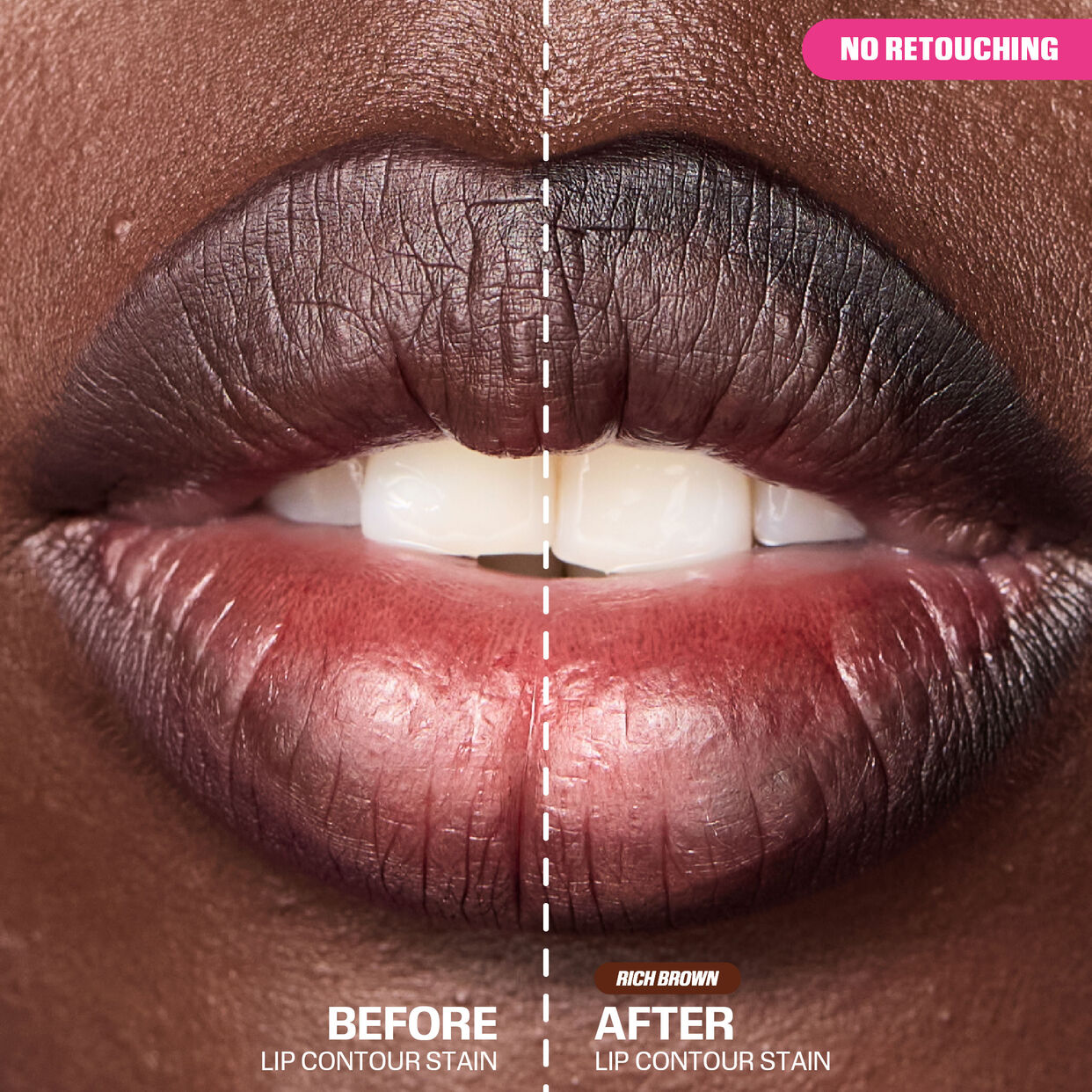 Huda Beauty Lip Contour Lip Stain For 12-Hour Wear - Rich Brown