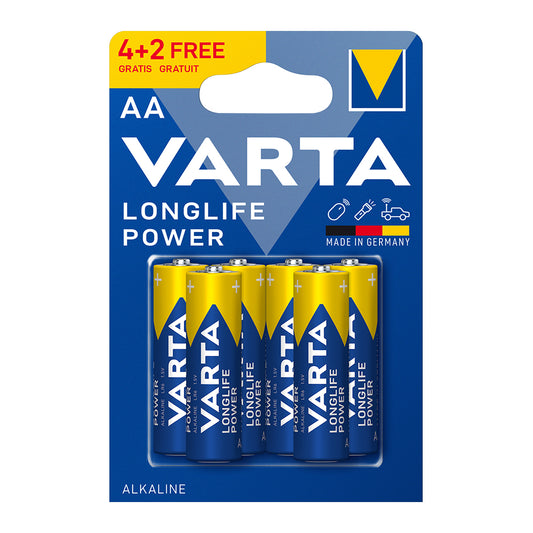 Varta Longlife Battery AA - Pack of 6