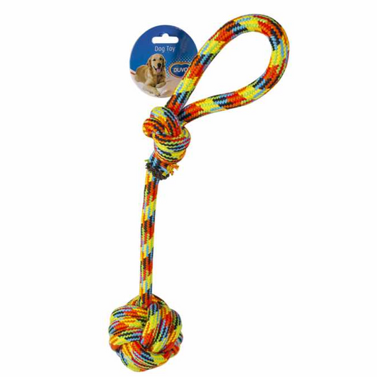 Duvo+ Cotton Rope With Ball And Loop Beach 54cm