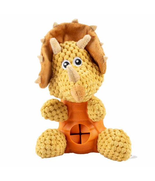 Duvo+ Plush & Rubber Triceratops Dispenser Multicolour
