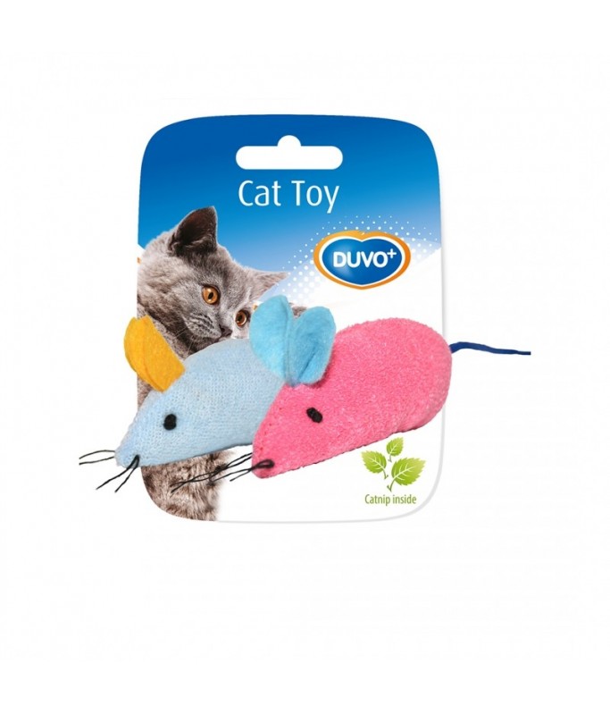 Duvo+ CATTOY Assortment of Mice 2pcs with Catnip 6x5x3cm