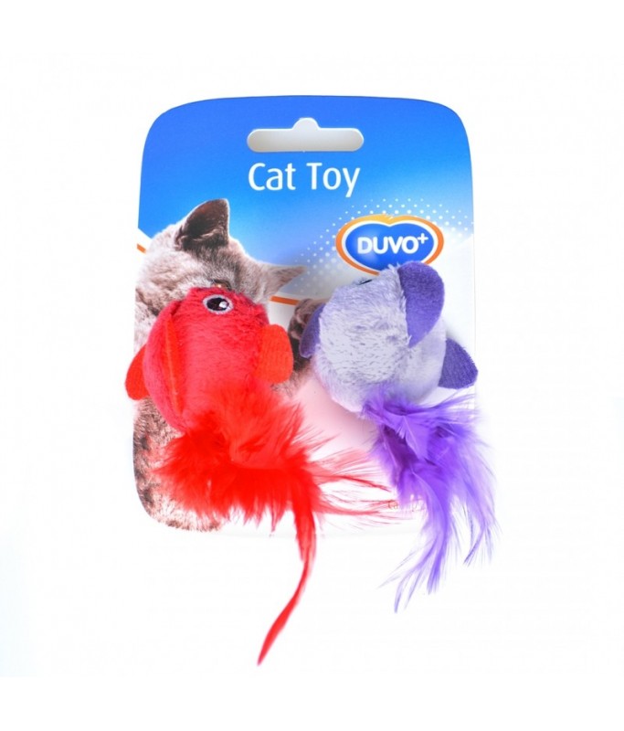 Duvo Cat Toy Assortment Birds & Feather 2pcs