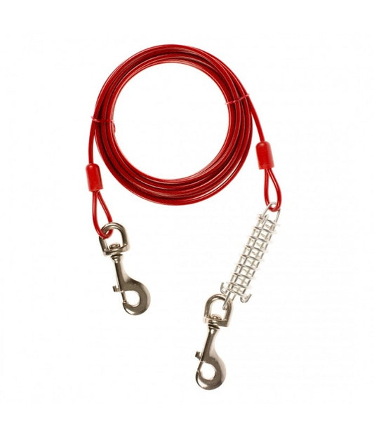 Duvo+ Dog Tie Out Cable With Spring 6M