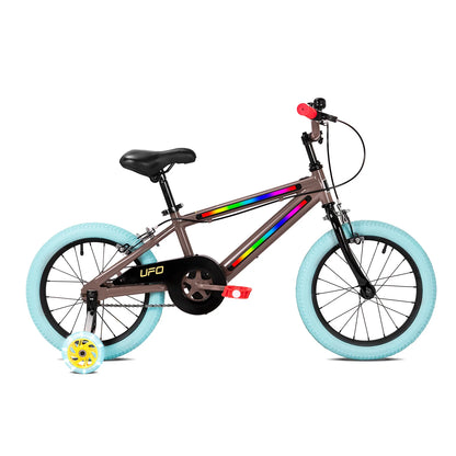 Lit UFO 16" Metallic Grey Bicycle