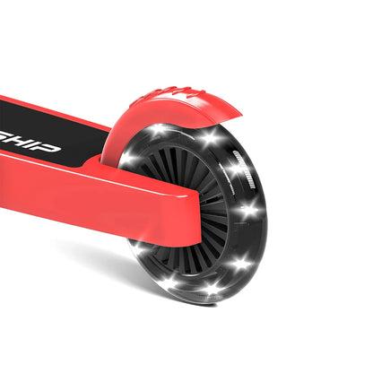 Lit Starship 2 Wheel Scooter - Candy Red
