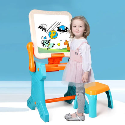 Little Story - 2-In-1 Table & Magnetic Learning Board Set with Chair