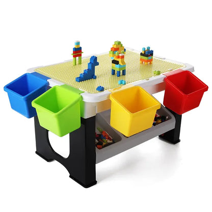 Little Story - 3-in-1 Blocks Activity Table - Grey