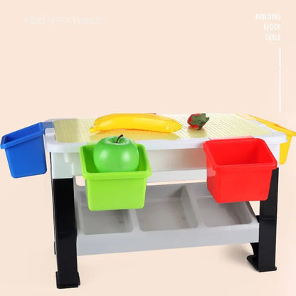 Little Story - 3-in-1 Blocks Activity Table - Grey