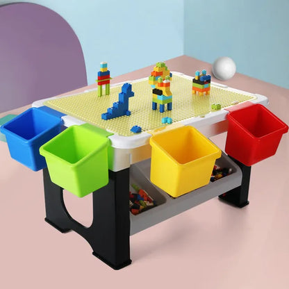 Little Story - 3-in-1 Blocks Activity Table - Grey